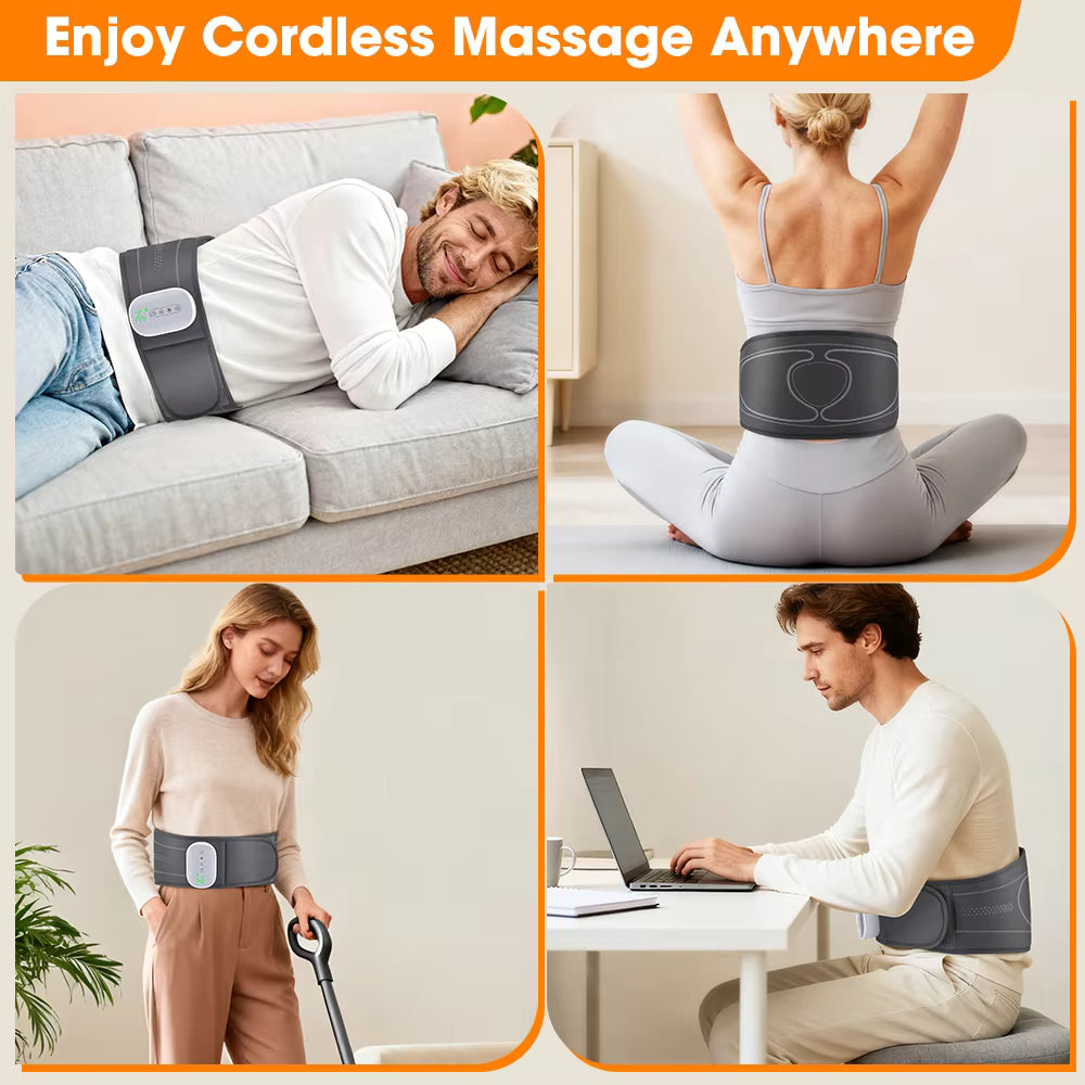 Wireless Air Pressure Massage & Heating Lumbar Support Belt