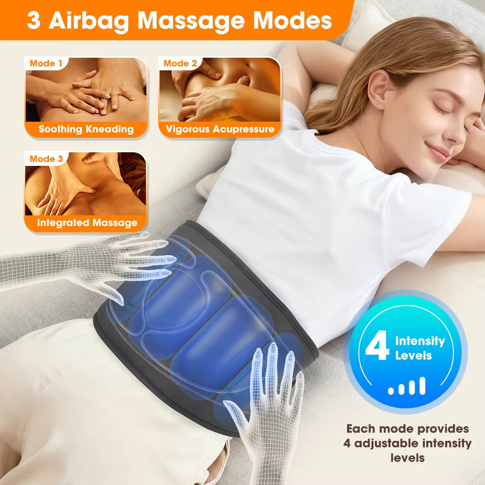 Wireless Air Pressure Massage & Heating Lumbar Support Belt