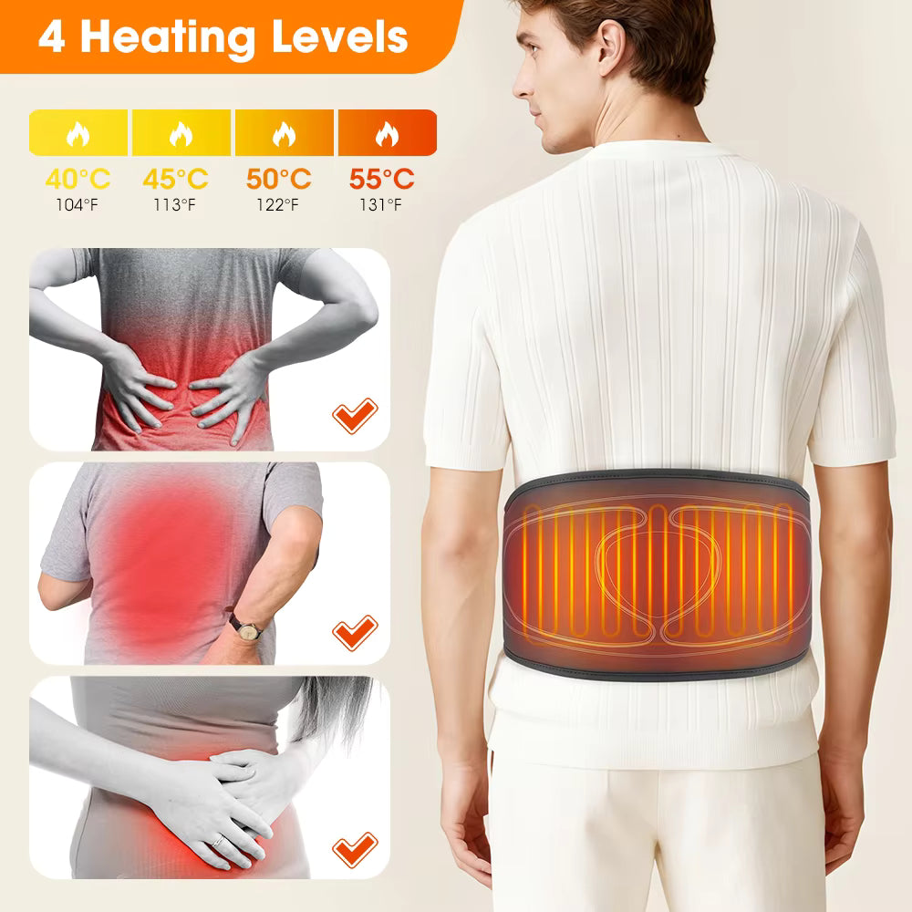 Wireless Air Pressure Massage & Heating Lumbar Support Belt